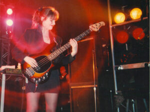 Tracy Gilbert on bass on the “Satellites” tour