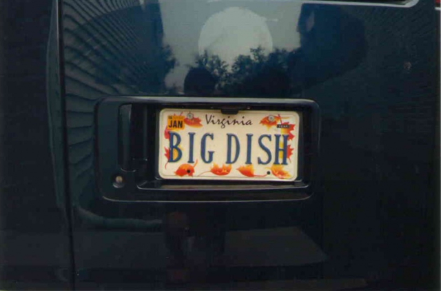 Big Dish License Plate